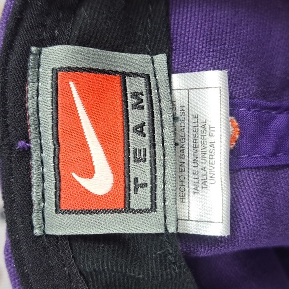 Nike Clemson Tigers center swoosh raised lettering purple & orange fitted hat - Picture 8 of 9